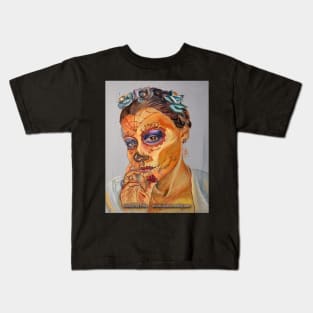 Sugar Skull Portrait Kids T-Shirt